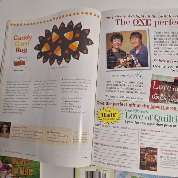 3 Fons & Porters Quilting Magazine Fall 2013 & 2003 Summer 2007 Patterns Lot - Picture 5 of 9